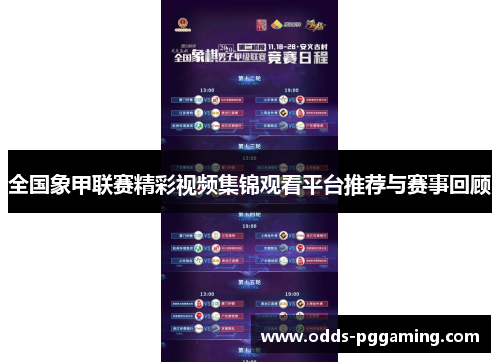 全国象甲联赛精彩视频集锦观看平台推荐与赛事回顾